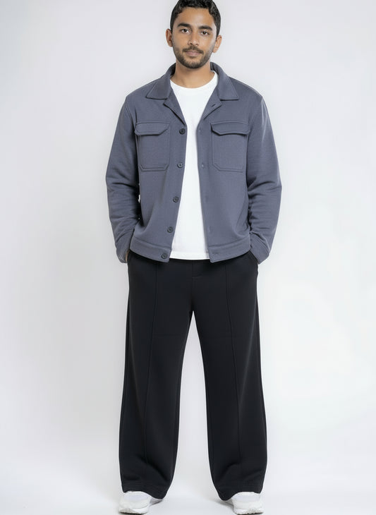 Overshirt Cotton Button-Up | Iron Gray